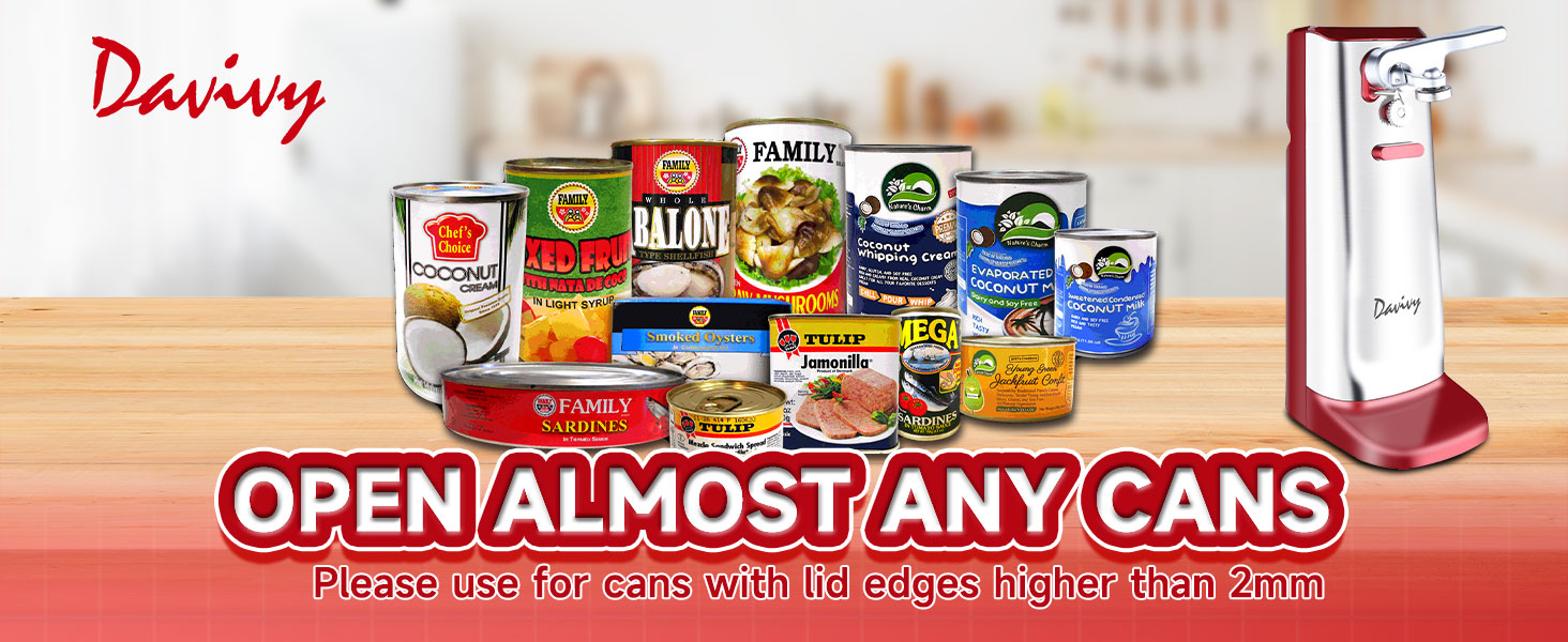 NK-0729 Opens Most Can Shapes: Easily handles round, square, oval, and even slightly deformed cans.
