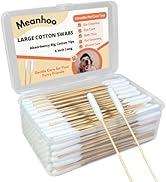 200 Pcs Large Cotton Swabs for Pet Care, 6 Inch Long Cotton Swabs with Bamboo Handle, Professiona...