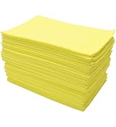 Eurow Microfiber Cleaning and Dusting Cloths, 12 by 16 inches, Yellow, 36 Pack