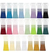 MAQIHAN Bookmark Tassels Bulk - 90PCS Mini Tassels with Loops, 23 Colors Tassel for Crafts, 5.1 I...