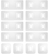 Lsnisni 12 Pack Shower Caddy Adhesive Replacement, Waterproof Shower Shelf Adhesive Strips, Stron...