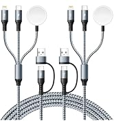 3 in 2 Multi Charging Cable for Apple Watch Charger/iPhone 17 Charger/Lightning/,USB A-C Charging...