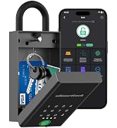 Smart Key Lock Box with Code, Dhiedas Large Fingerprint Lock Box with APP Control, Electronic Dig...