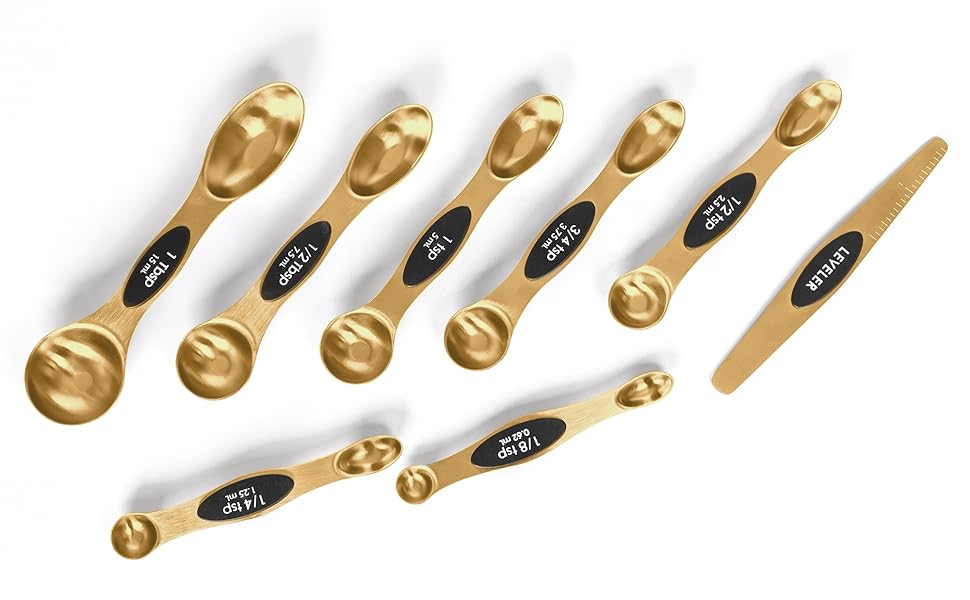 measuring spoon sets gold