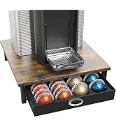 DecoBrothers Vertuo Pod Holder Drawer, 24 Large or 48 Small Nespresso Capsule Organizer, Rustic B...
