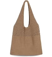 Sightor Crochet Tote Bag, Mesh Beach Bag Knit Summer Hobo Bag Vacation Boho Tote Bag for Women