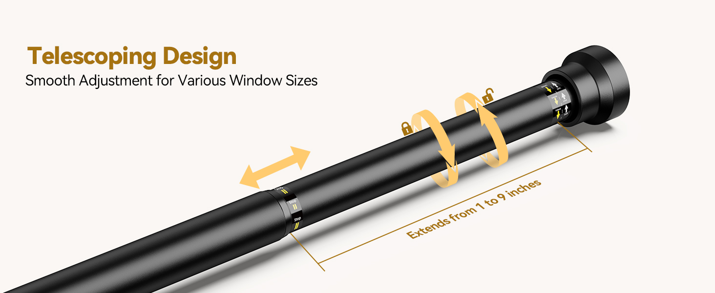 yafex heavy duty curtain rods for living room and bedroom windows
