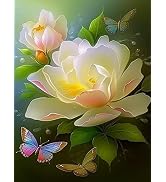 Ginfonr 5D DIY Mosaic Diamond Art Painting Kits Lotus Flower Full Drill, Paint with Diamonds Art ...