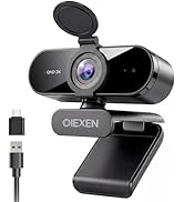 OIEXEN 2K Webcam for PC Laptop,1080P@60FPS Streaming Camera with 1/2.8'' CMOS Sensor,PDAF Auto Fo...