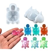 2Pcs Mini Cute Sea Turtle Shape Resin Silicone Molds 3D Ocean Animal Theme Epoxy Casting Molds fo...