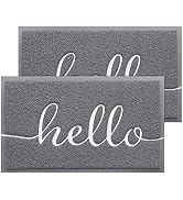 BeneathYourFeet Door Mat 2-Pack Indoor Outdoor Doormat Multiple-use Welcome Mats for Front Door E...