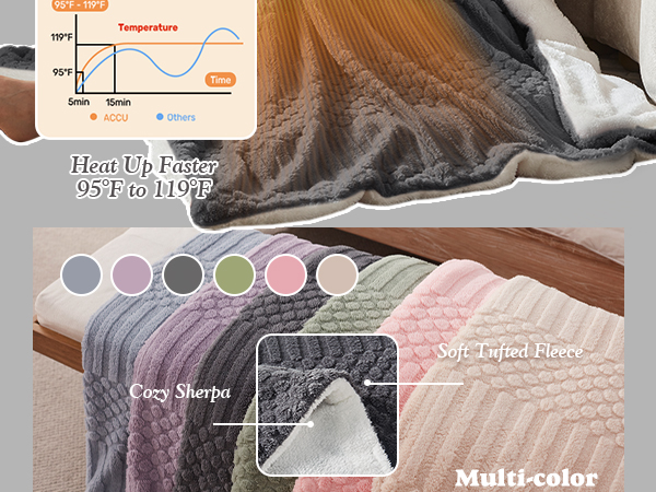 tufted heated blanket