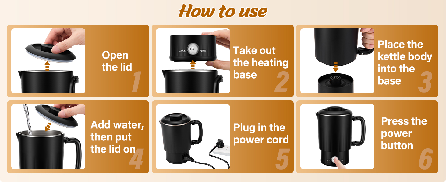 Travel Foldable Electric Kettle
