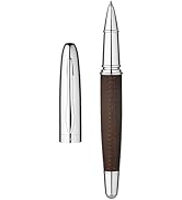 BEILUNER 318 Luxury Leather Pen, Full Grain Oil Tan Crazy Horse Cowhide Leather, Chrome-Plated Fi...