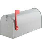 Mailboxes for Outside, GIGYES Galvanized Steel Medium Metal Mailbox, 20 x 8.7 x 6.9 Inches, Grey
