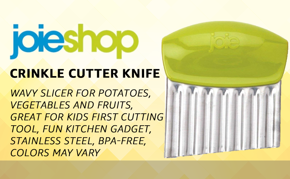Crinkle Cutter Knife, Wavy Slicer for Potatoes, Vegetables and Fruits
