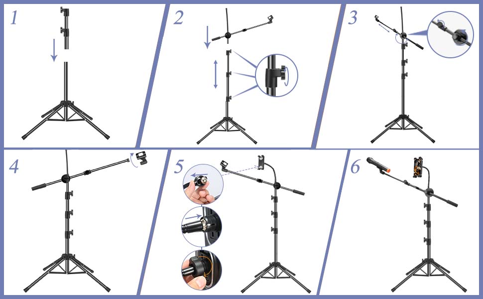 Boom Arm Stand with Tablet Mount