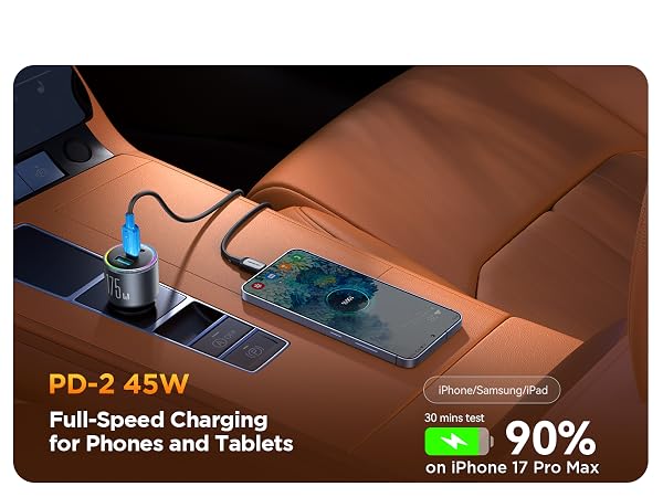 car usb charger multi port car charger usb c iphone car charger fast charging