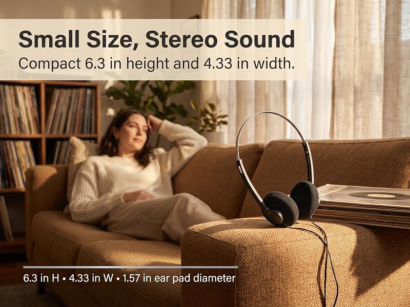 Retro Black Over-Ear Headphones