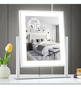 Acoolda 14.4"x10"Vanity Mirror with Lights, Makeup Mirror with Lights Three Color Lighting Modes,...
