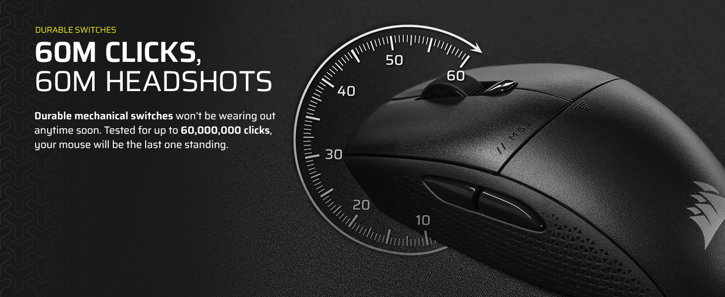 durable switches; long lasting mouse; mechanical switches