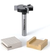 REKCKRUL CNC Spoilboard Surfacing Router Bit 1/4 Inch Shank, 1" Cutting Diameter 3-Wings, Slab Fl...