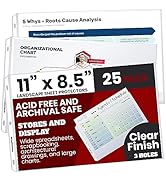 50 Micron Landscape Sheet Protector, 8.5 X 11, Clear, Pack of 25