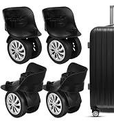 4 Pcs Universal Suitcase Wheels Replacement Kit 4.01X3.58X3.58In Swivel Casters Spare Rollers for...