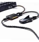ATTACK SHARK C07 PRO Custom Braided USB-A to Dual Type-C Cable-Black | Adjustable RGB Light,1-to-...