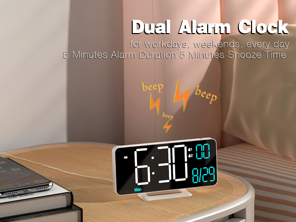 6.7in digital clock
