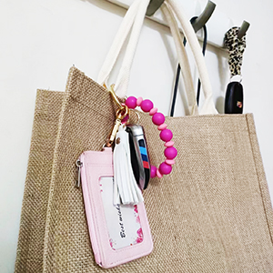 pink bracelet for keys