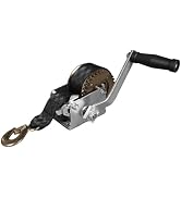 Jack Boss Hand Winch, 800 lbs Pulling Capacity, Boat Trailer Winch Heavy Duty Rope Crank with 20 ...