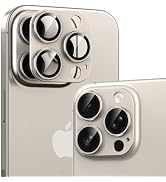 AHASTYLE for iPhone 16 Pro/iPhone 16 Pro Max Camera Lens Protector | 1:1 Perfect Fit, Metal Frame...