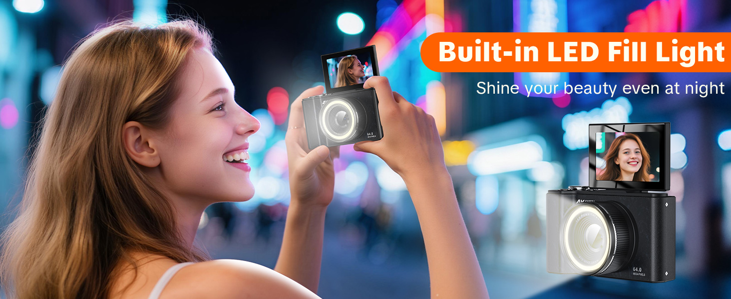 4K digital camera with fill light