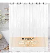 SlipX Solutions Microban-Infused Shower Curtain Liner, 5G Thicker Liner, 70"x72", Clear