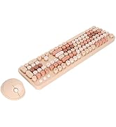 Mouse and Keyboard Combo, Wireless Punk Keyboard and Mouse Office Suit, 104 Keys Ergonomic Cute R...