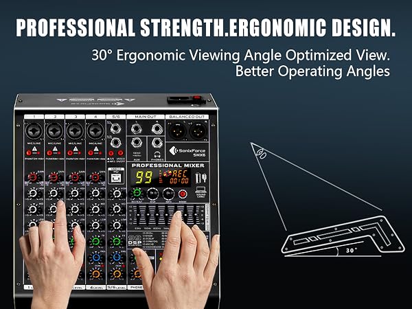 6 channel mixer usb mixer microphone mixer powered mixer