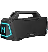 Musibaby 80W Portable Bluetooth Speaker, Loud Bass, IPX6 Waterproof, Black | Workshop, tailgate, ...