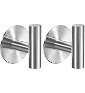 Adhesive Towel Hooks Heavy Duty Wall Hooks Stainless Steel Waterproof Shower Towel Hooks, Coat Ho...