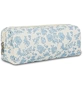 AMZMA Quilted Makeup Brush Bag, Travel Cosmetic Organizer Pouch for Brushes & Essentials, Small C...