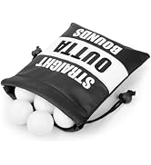 Golf Valuables Pouch, Leather Golf Tee Pouch with Drawstring Closure Golf Ball Handbag Portable B...