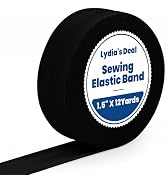 Elastic Band for Sewing 1.5 Inch x 12 Yards, Soft Knit Elastic Band with High Elasticity for Wais...