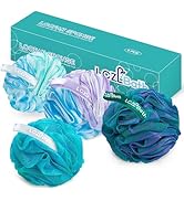 LCZLBath Shower Loofah 4PCS Soft Bath Body Sponge 60g Loofa Set Thick Wash Puffs for Women and Men