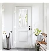 NICETOWN Sheer Door Curtain, Side Curtains for Small Window, Front French Door Window Covring, Ro...