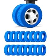 16 Pcs Upgrade Luggage Wheel Covers,Silicone Luggage Wheel Cover, 2-2.4-inch Carry-On Suitcases o...