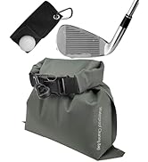 BUMOVE Golf Club and Ball Cleaning Pouch with Attached Towel, Waterproof Cleaning Bag for Cleanin...