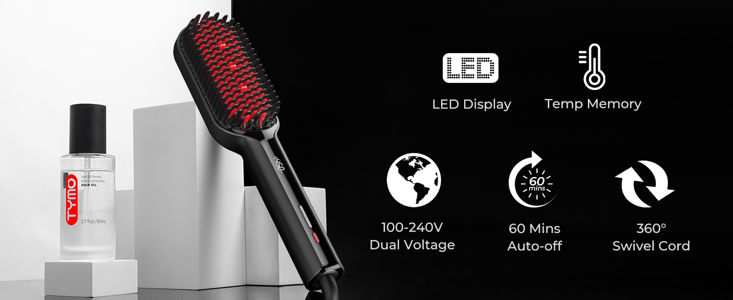 electric hair straightener brush