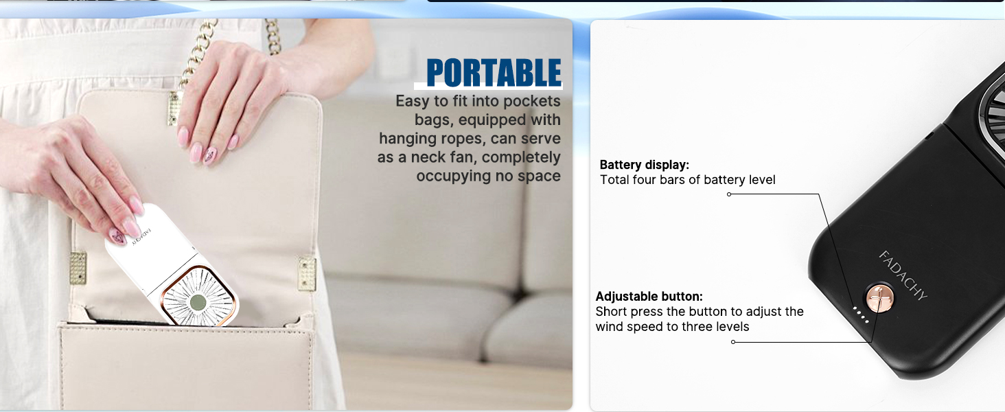 FADACHY Handheld Fan