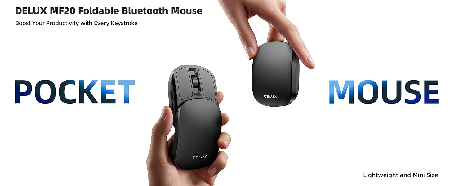 DELUX Folding Mouse MF20