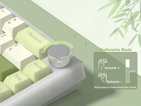 60% Gaming Keyboard Pink, QMK/VIA Creamy Mechanical Keyboard